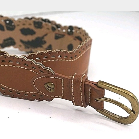 Betsey Johnson Accessories - Betsey Johnson Belt medium scalloped brown